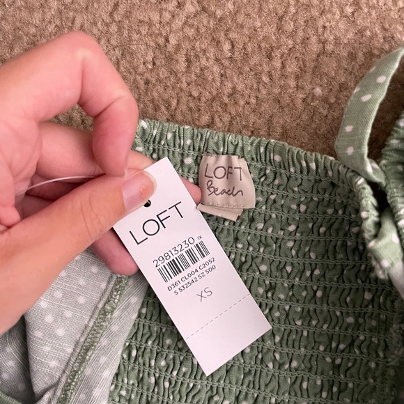 Loft beach green polka dot cottagecore romper - Picture 2 of 6